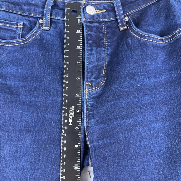 Levi's 314 Shaping Straight Jeans Denim Stretch Mid Rise Women Dark Blue Size 28 - Picture 7 of 12